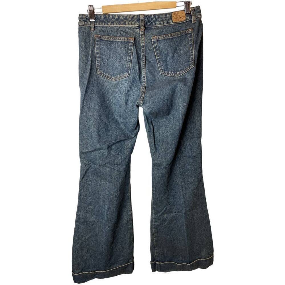 Jill Stuart Dark Blue Denim Wide Leg Jeans Women's Size 10 - Picture 2 of 6